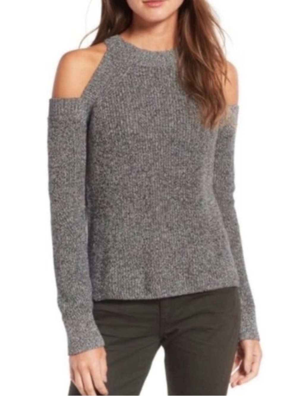 New with tags. Rag & bone Dana cold shoulder black and white sweater
